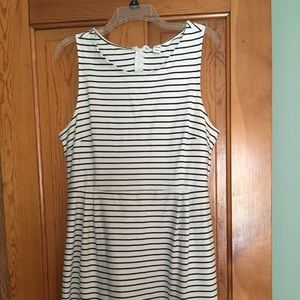 Old Navy black and white striped sleeveless dress